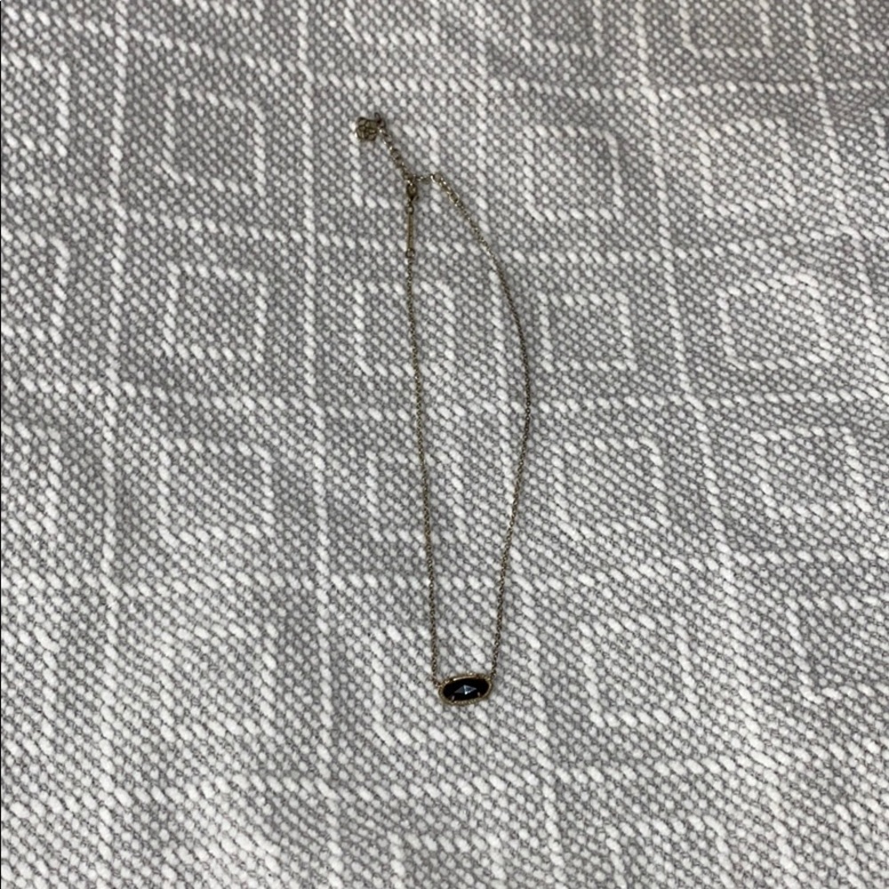 Small Kendra Scott Necklace - Black Stone